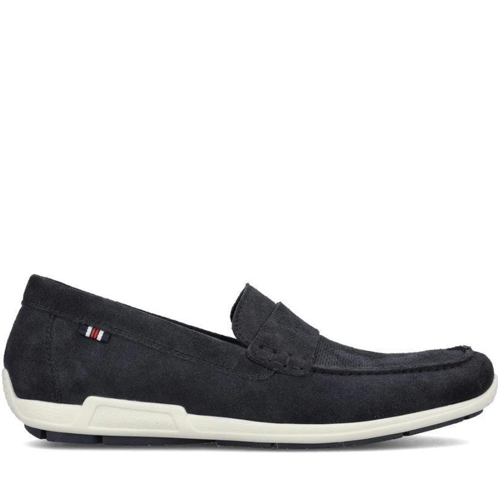 Rieker Men's Blue Loafers, 8 Uk, Stylish Suede Loafers