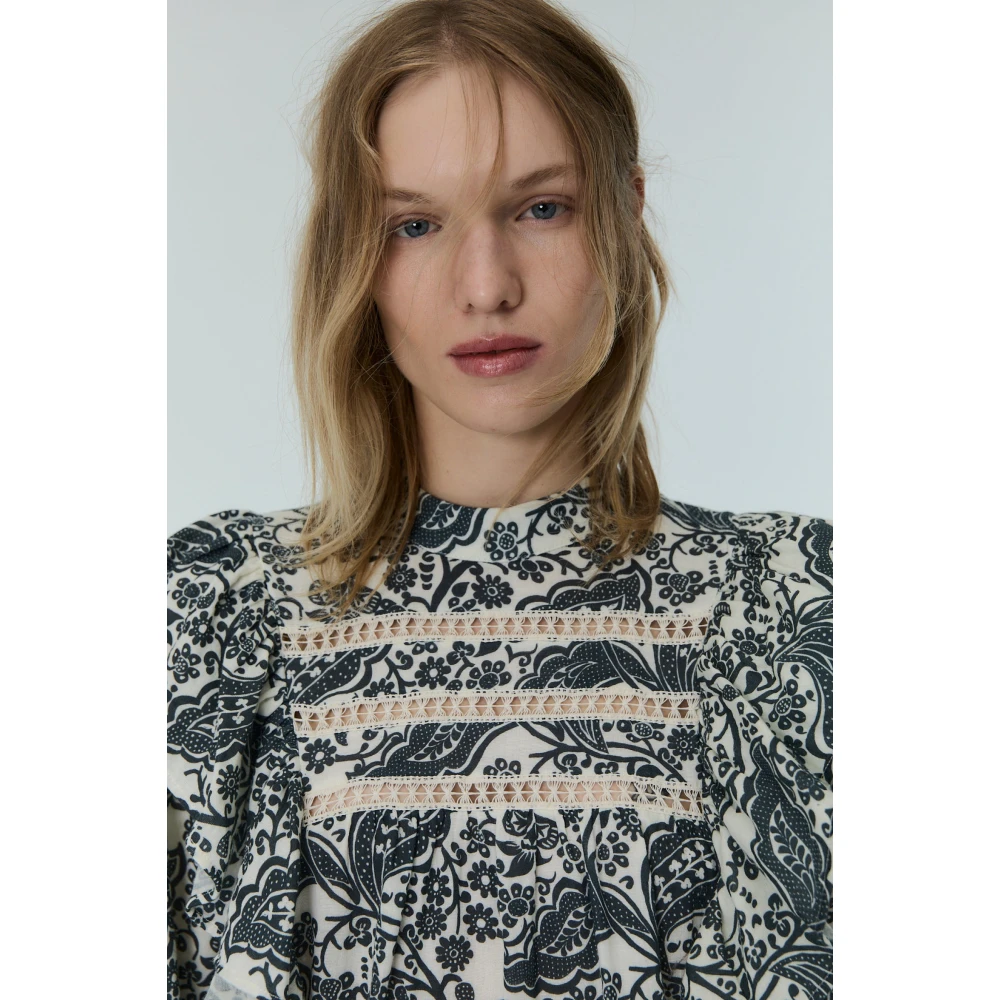 The New Society Majestic Paisley Blouse Set Blue Dames