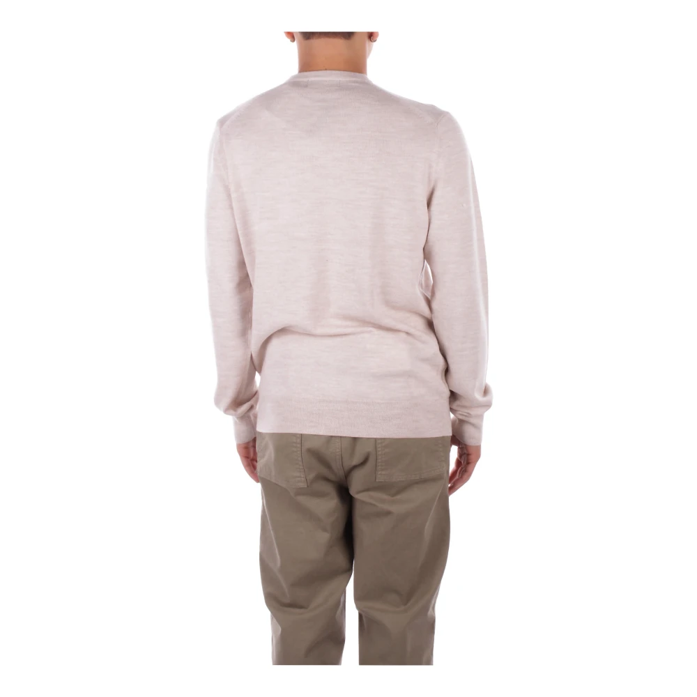 Fred Perry Beige Logo Front Sweater Beige Heren