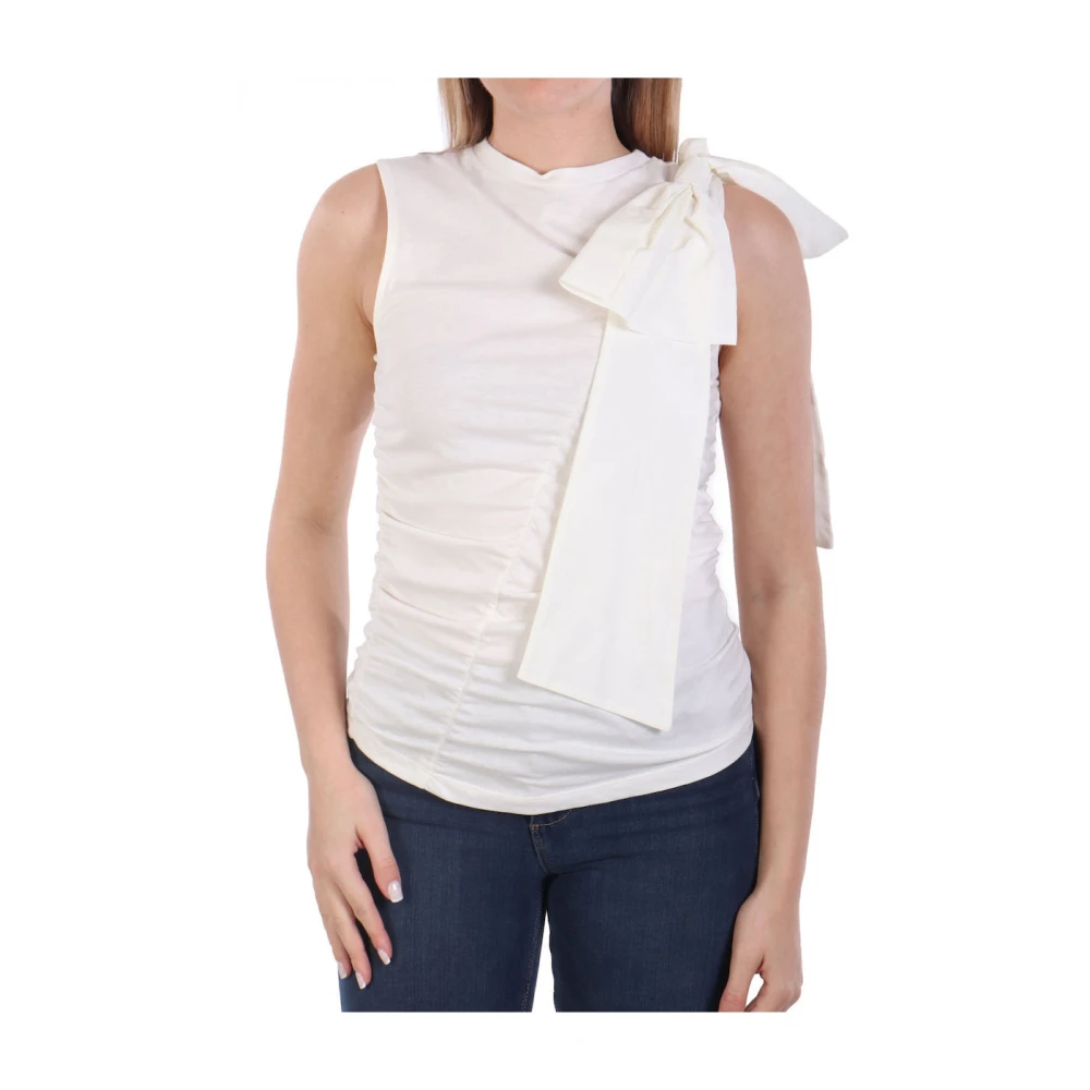 Liu Jo Damen Weiß Bow Top Mit Stil