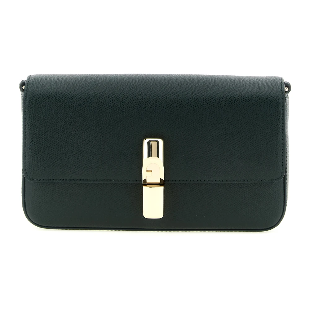 Furla Vrouw Groente Tassen Dames, Groen, One Size, Leer, Iride Small Crossbody Bag