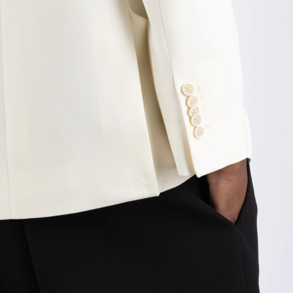 Wardrobe.nyc Dubbelborstige Wollen Blazer White Dames