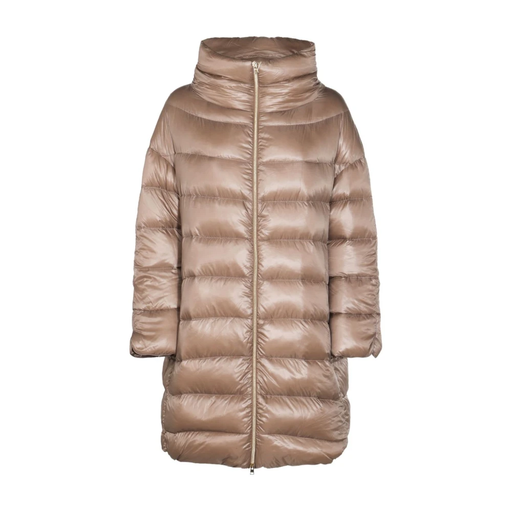 Herno , Down Coats, Female, Beige, M, Matilde Midi Puffer Coat