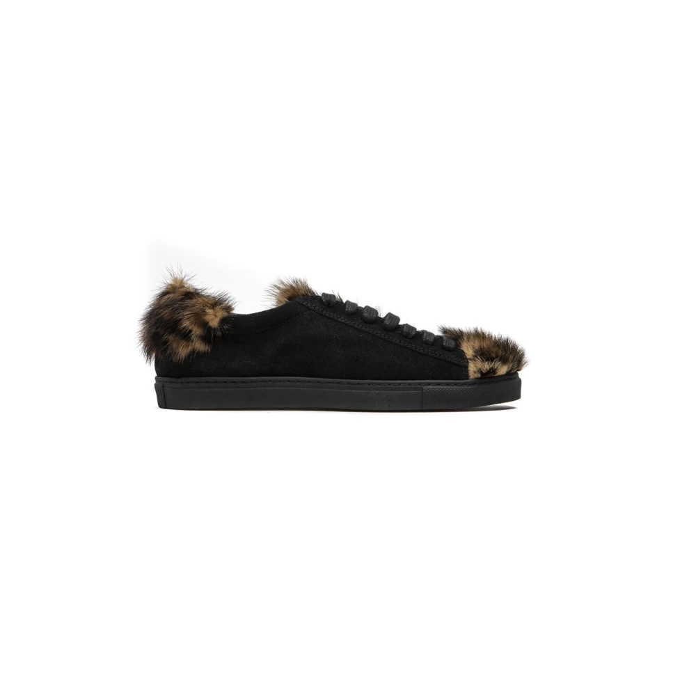 Mr&Mrs Italy Women's Black Stylish Sneakers - Lace Closure