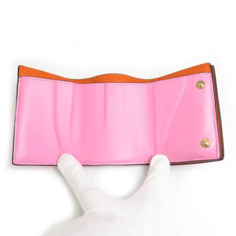 Loewe Pre-owned Leather wallets Pink Dames