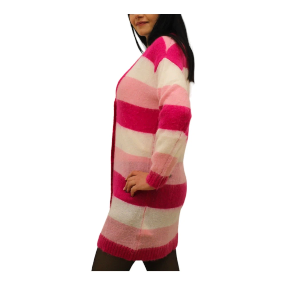 Gaudi Stijlvolle Gebreide Cardigan Sweater Pink Dames