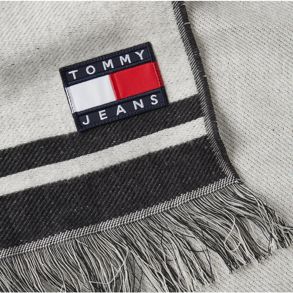 Tommy Jeans Oversized Sjaal met Logo Black Dames