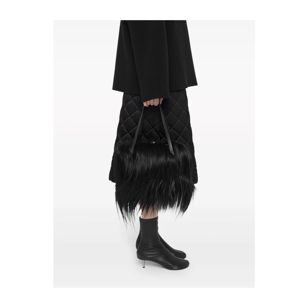 Jil Sander Zwarte Goji Handvat Tassen Black Dames