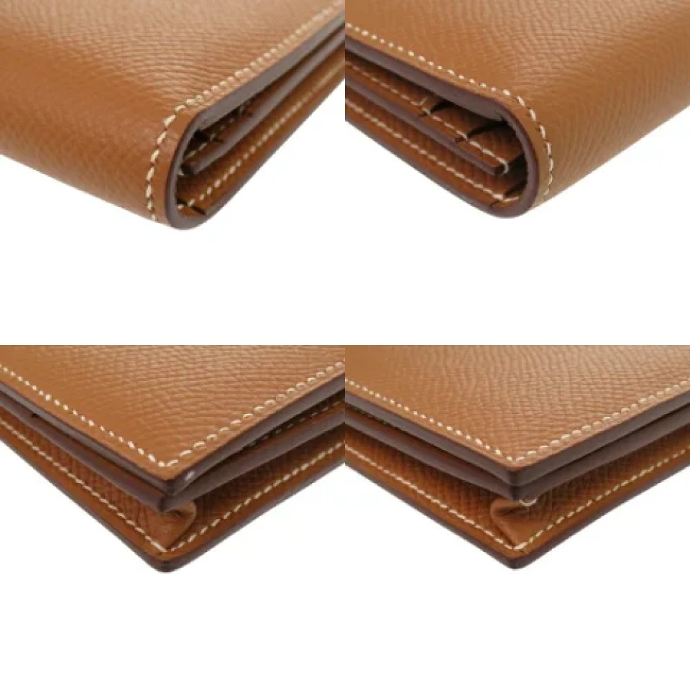 Hermès Vintage Pre-owned Leather wallets Brown Dames