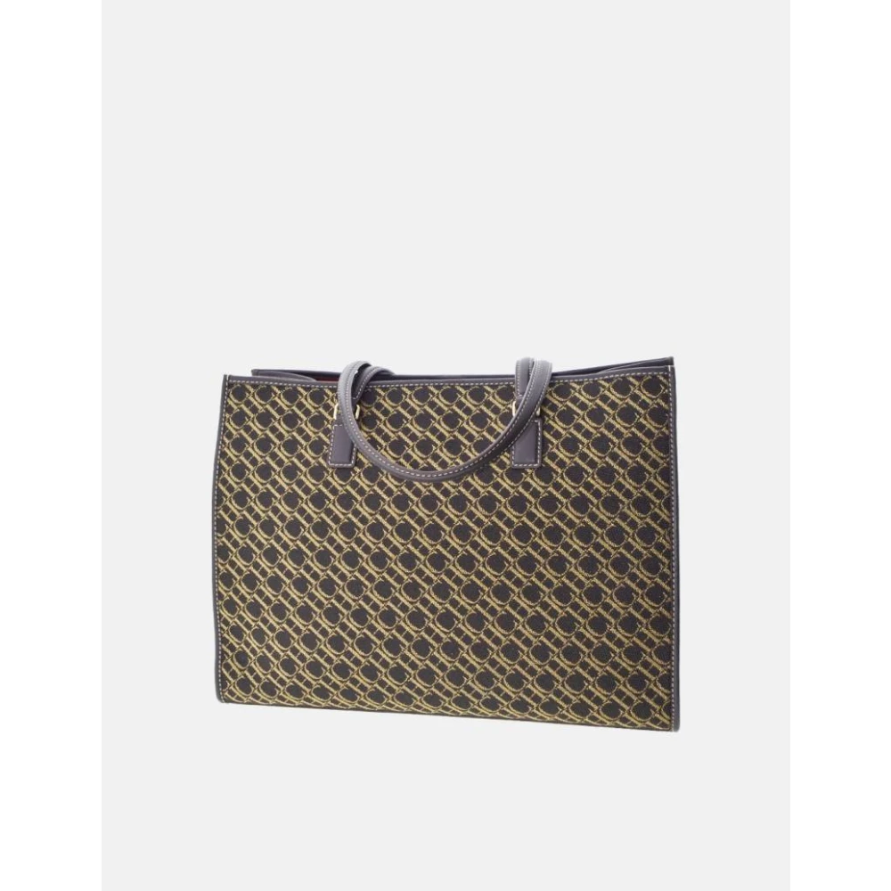 Carolina Herrera Canvas Shopping Charm Tas El Dorado Brown Dames