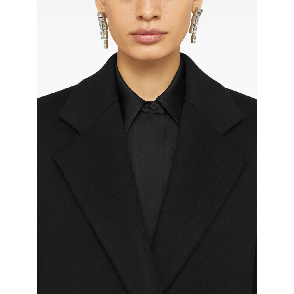 Jil Sander Zwarte Jas Elegante Klassieke Stijl Black Dames