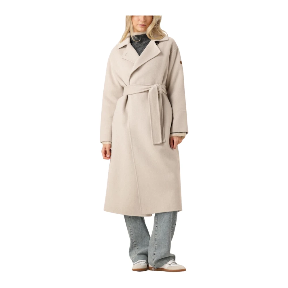 Moscow Beige Funcoat voor Stijlvolle Herfst Beige Dames