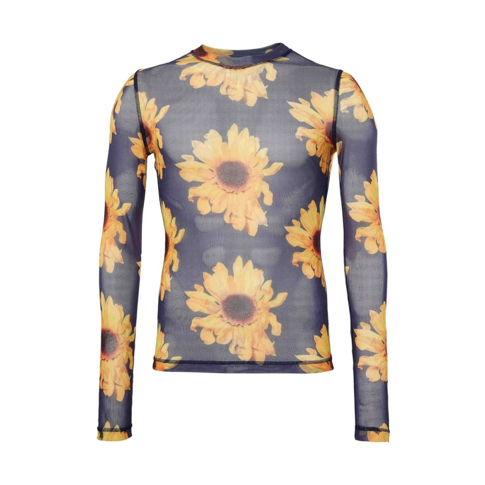 JW Anderson Navy Blue Bloemenprint Sweater Multicolor Heren