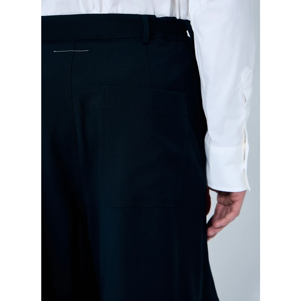 MM6 Maison Margiela Wol wollen broek met taps toelopende pijpen Black Heren