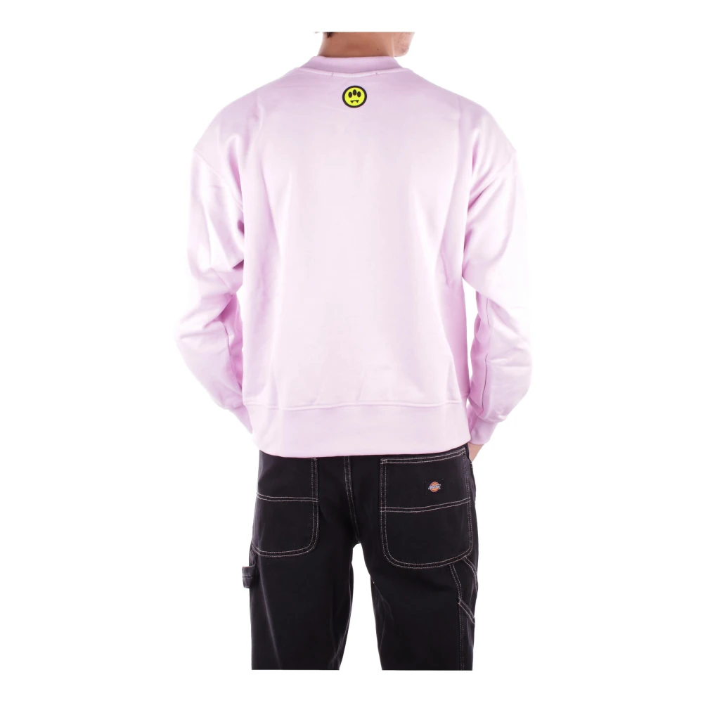 Barrow Roze Logo Sweater Pink Heren