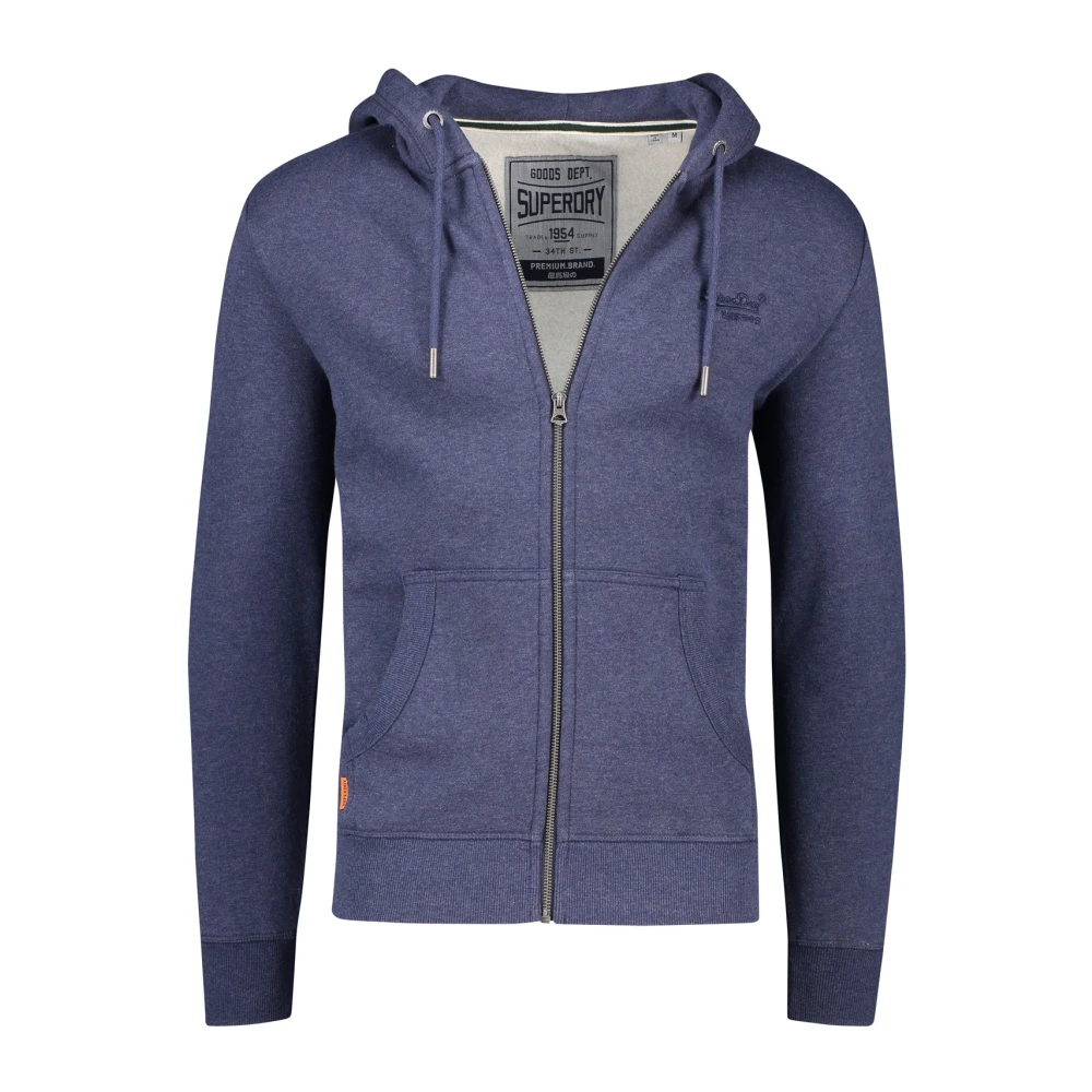 Superdry Blauwe Rits Hoodie Blue Heren