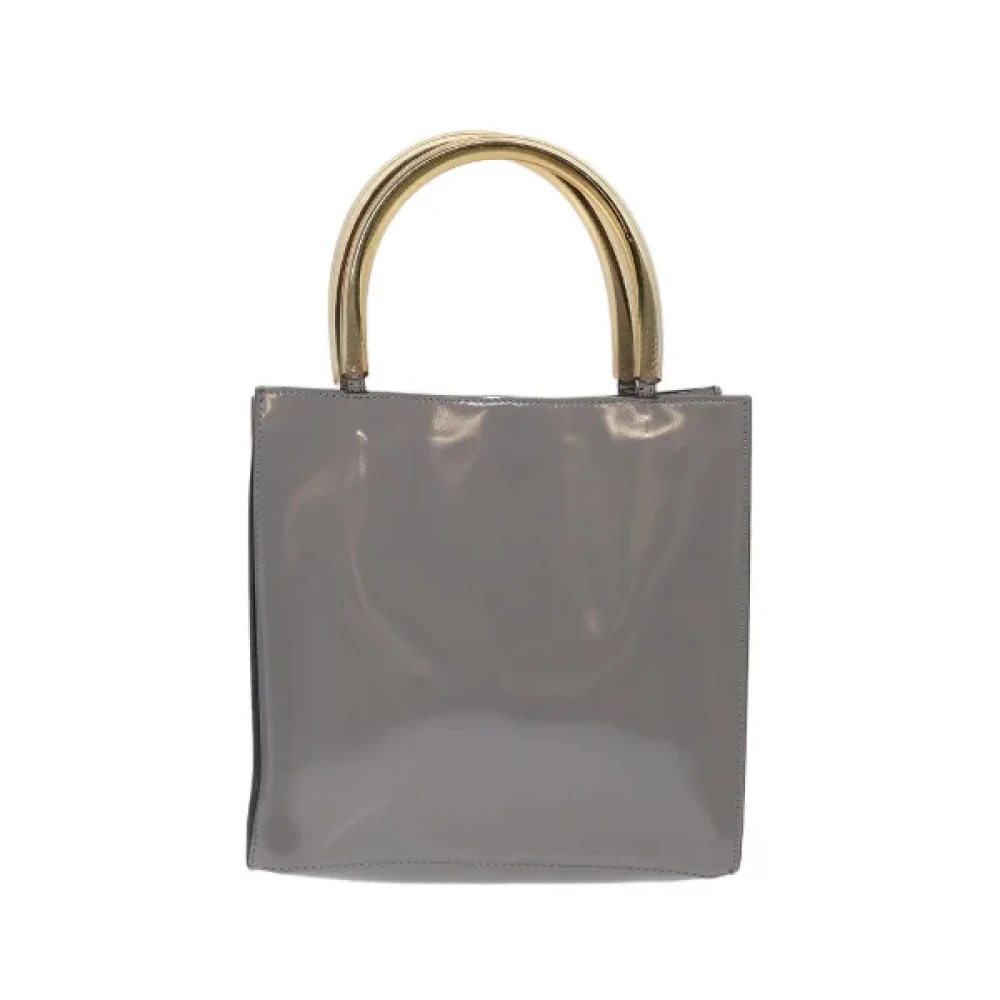 Salvatore Ferragamo Pre-owned Leather handbags Gray Dames