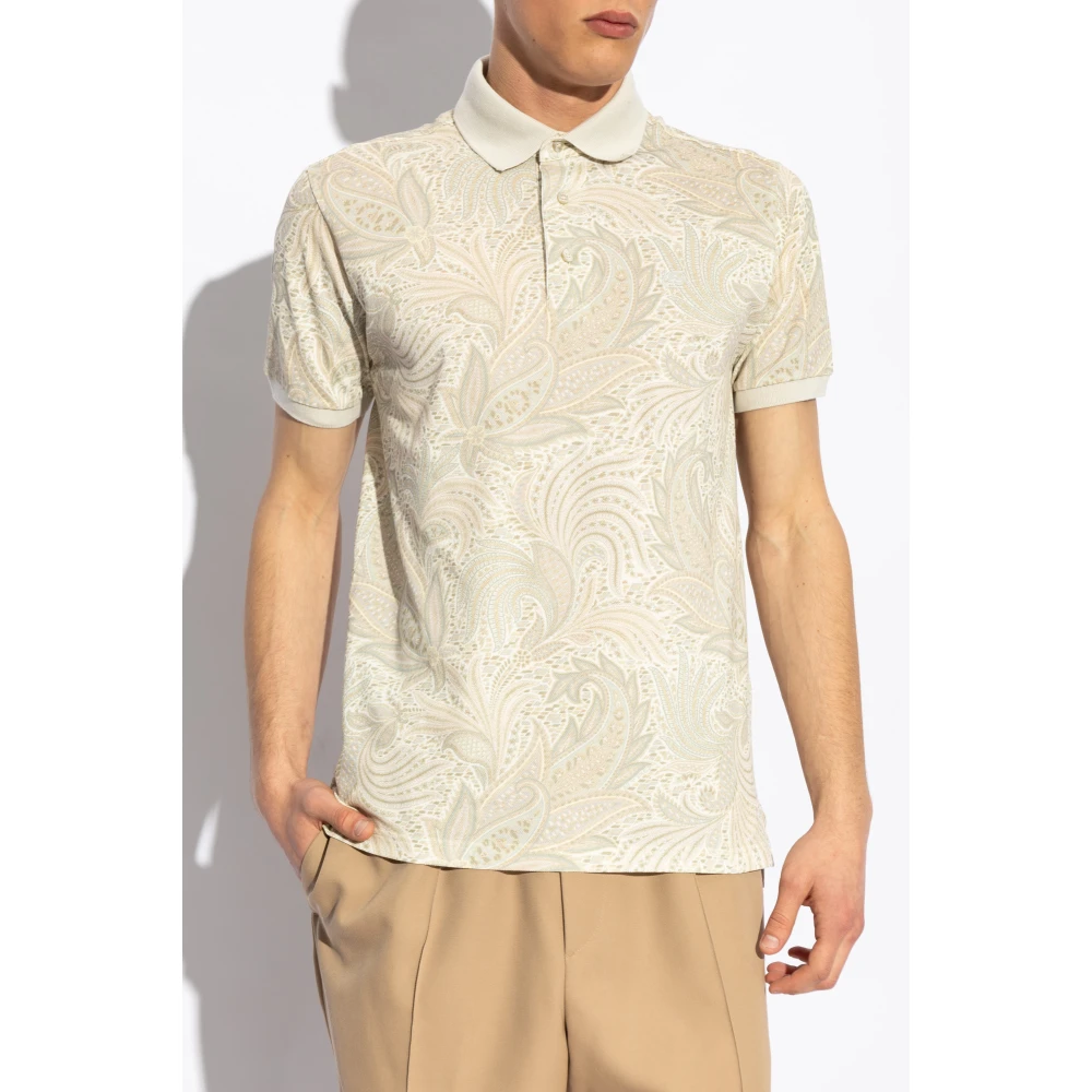 ETRO Gestreepte polo Beige Heren