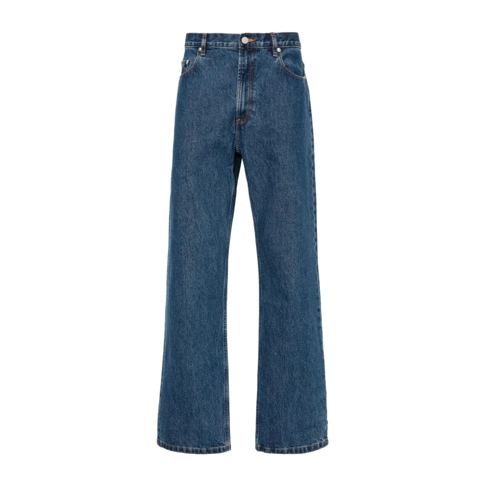 A.p.c. Relaxed Stonewashed Wide-leg Jeans Blue Heren
