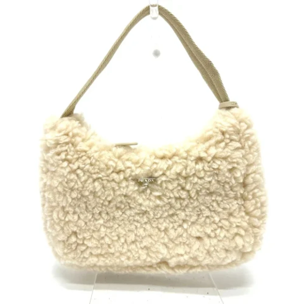 Prada Vintage Pre-owned Fabric prada-bags Beige Dames