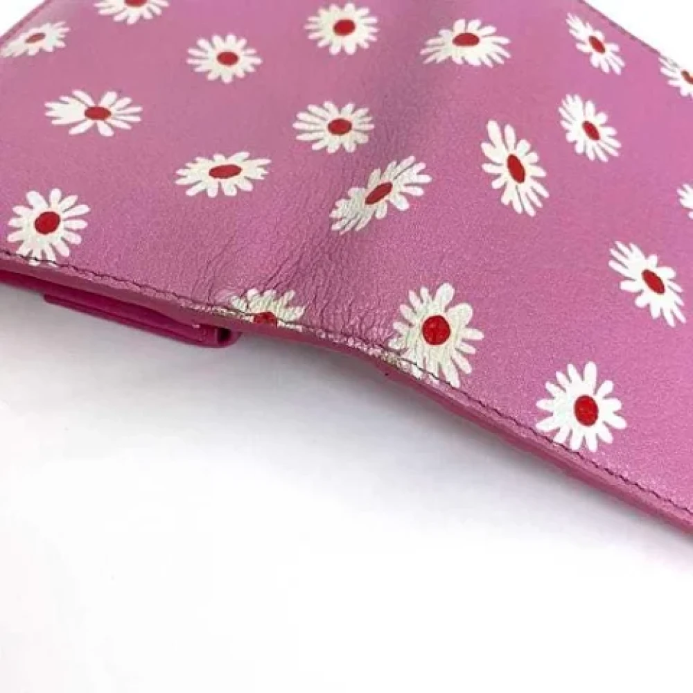 Miu Pre-owned Leather wallets Pink Dames