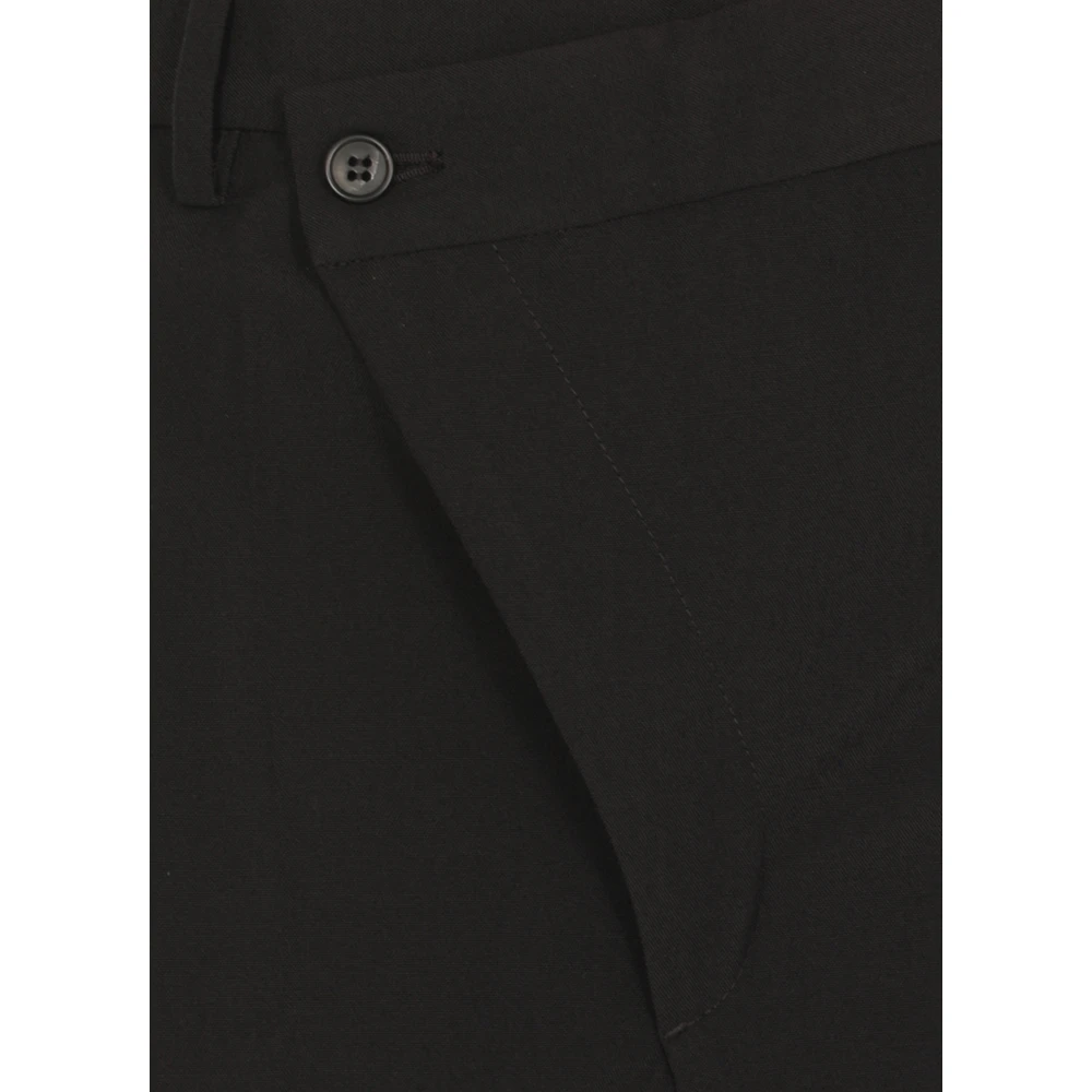 MM6 Maison Margiela Zwarte wollen broek met knoopsluiting Black Dames