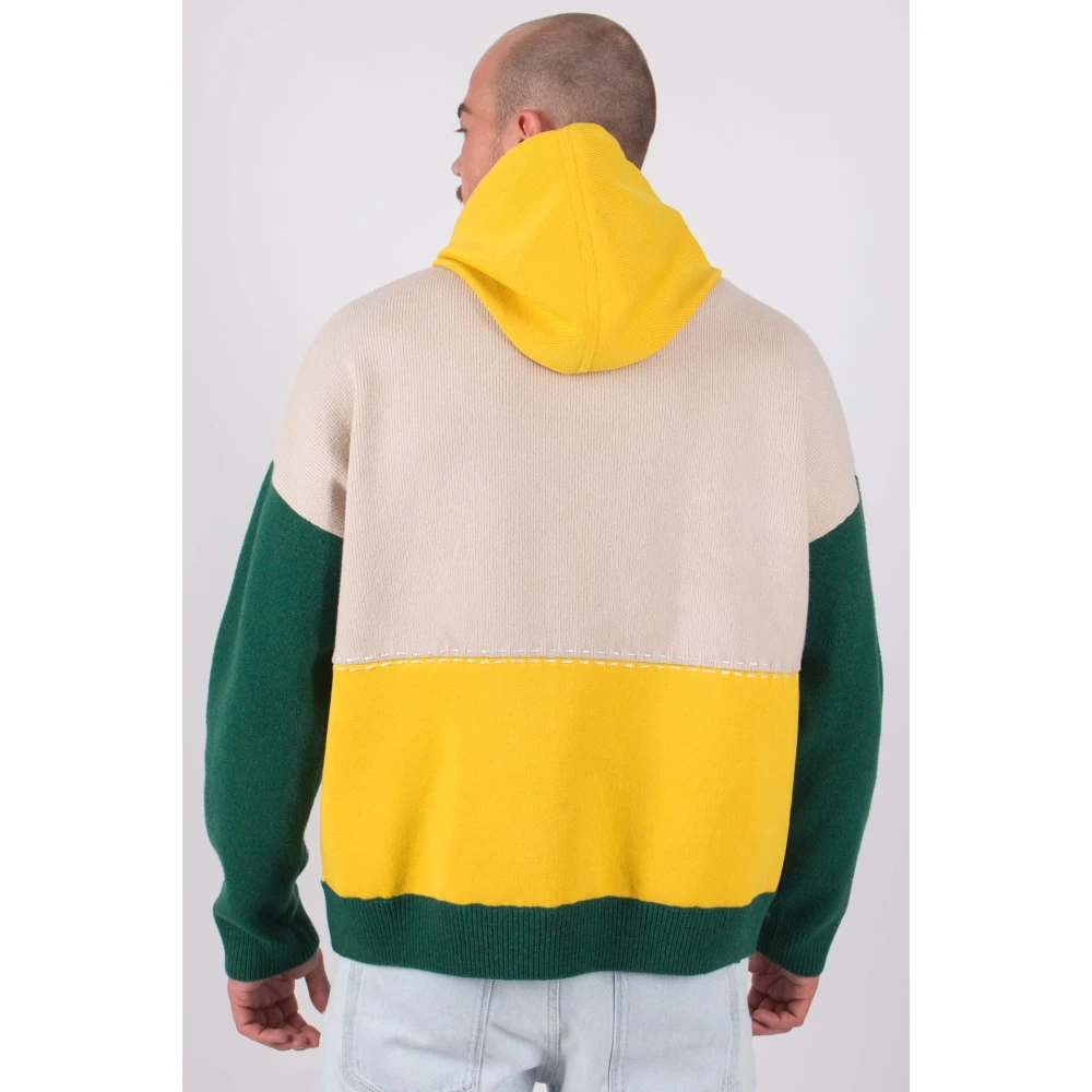 JW Anderson Stijlvolle Colourblock Hoodie Yellow Unisex