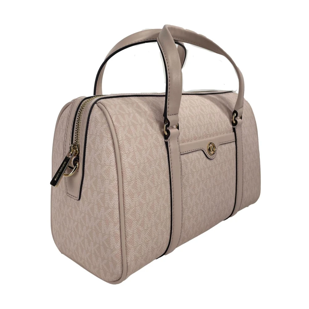 Michael Kors Reis Duffle Crossbody Tas met Binnenzakken Beige Dames