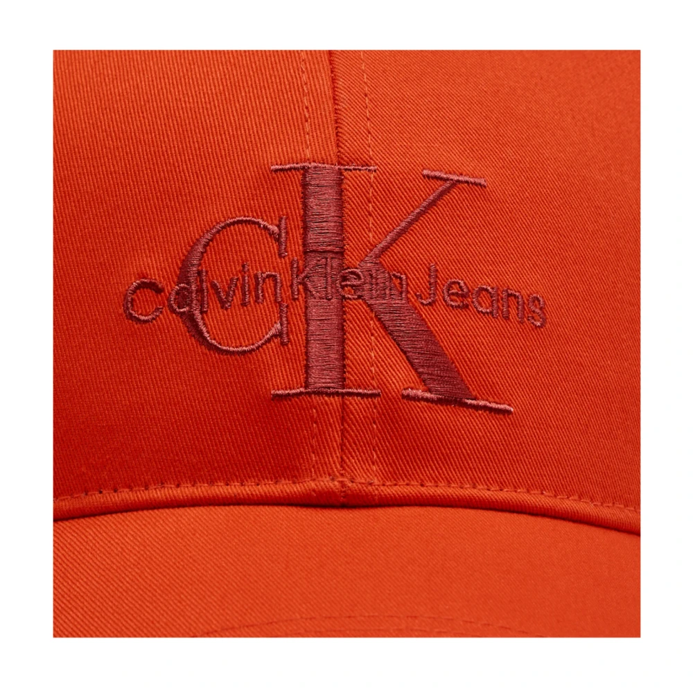 Calvin Klein Geborduurde katoenen pet Oranje tinten Orange Heren
