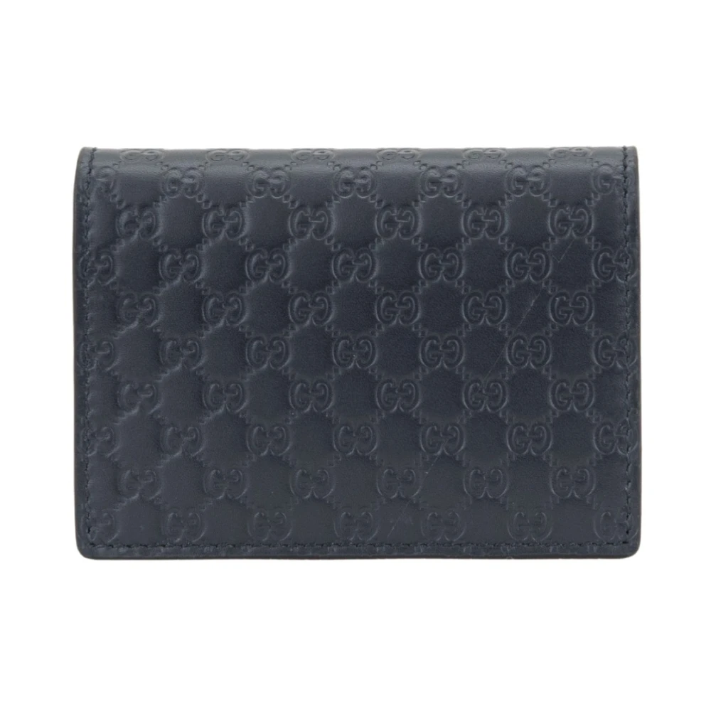 Gucci Portemonnee met Automatische Knop Blue Heren