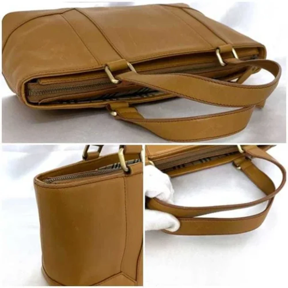 Burberry Vintage Pre-owned Leather handbags Brown Dames