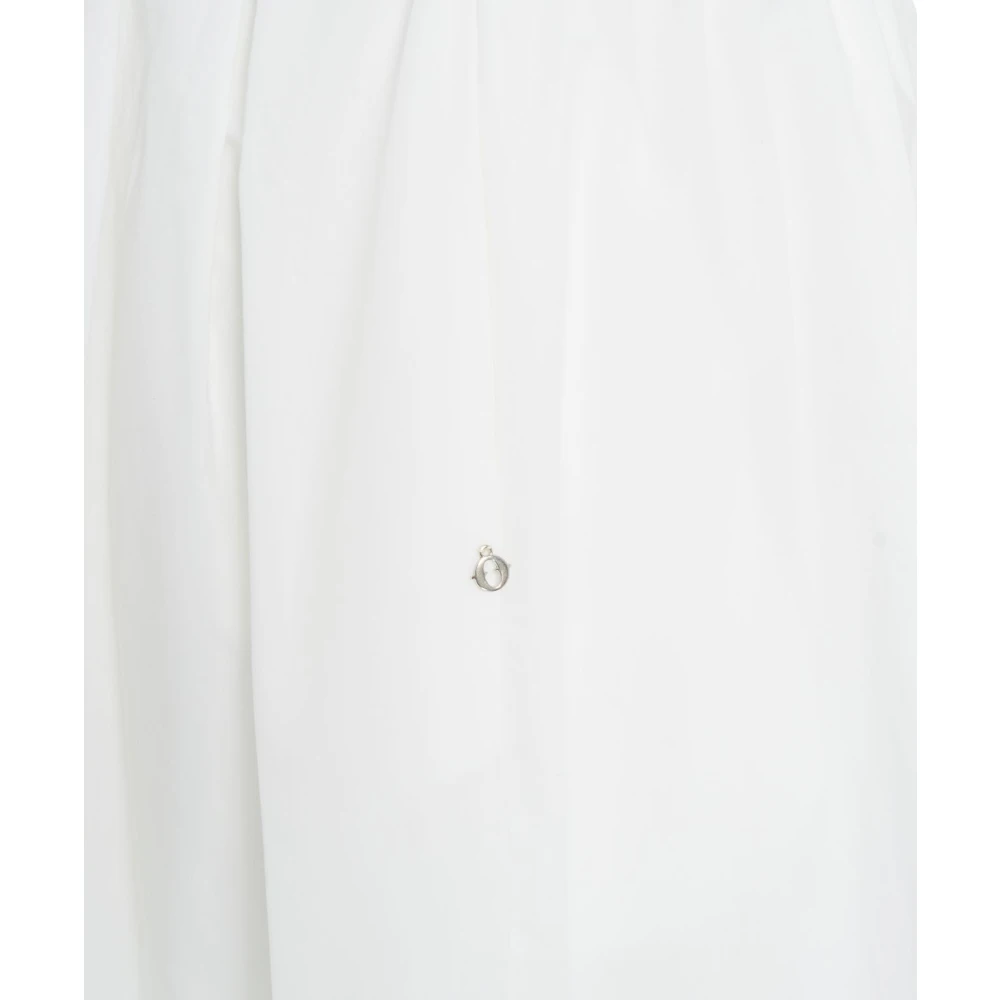 Ottod'Ame Witte Maxi Rok met Hoge Taille White Dames