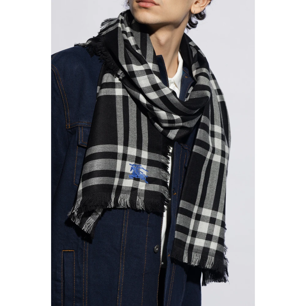 Burberry Wollen sjaal Black Unisex