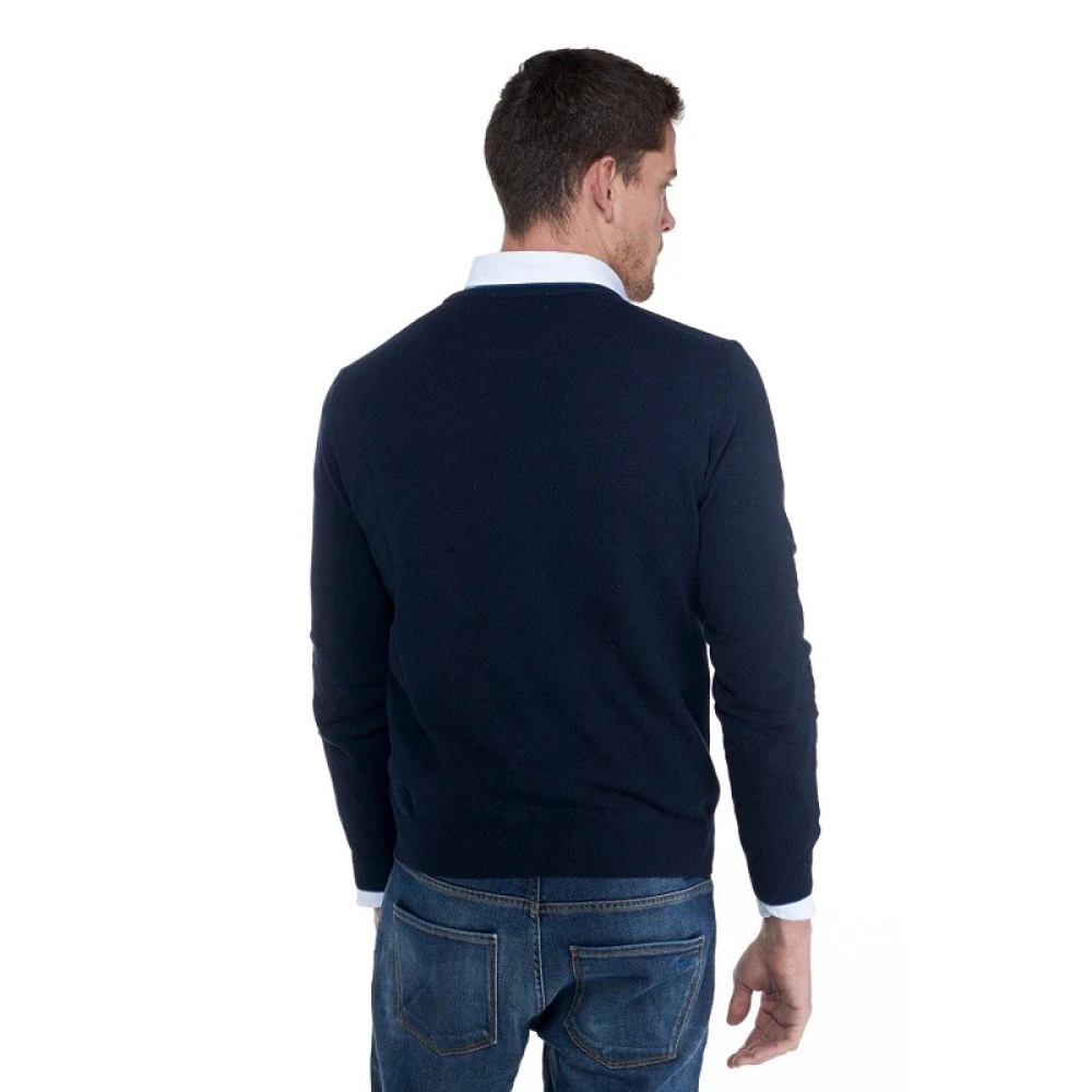 Harmont & Blaine Wollen Turtleneck met Details Blue Heren