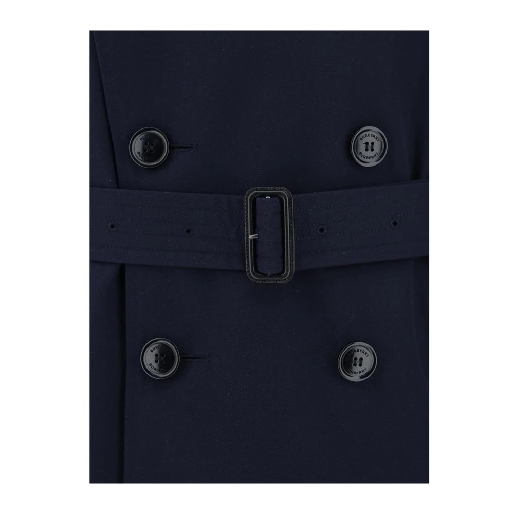 Burberry Klassieke Katoenen Double-Breasted Jas Blue Heren