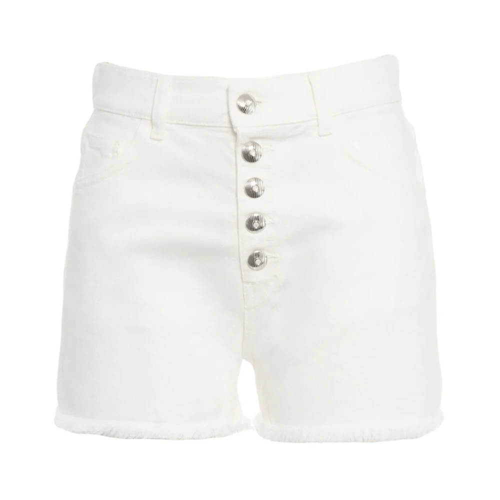 Dondup Women's Beige Denim Shorts, W30, Stella Shorts