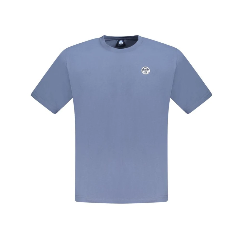 North Sails Blauw Katoen Crew Neck T-Shirt Blue Heren