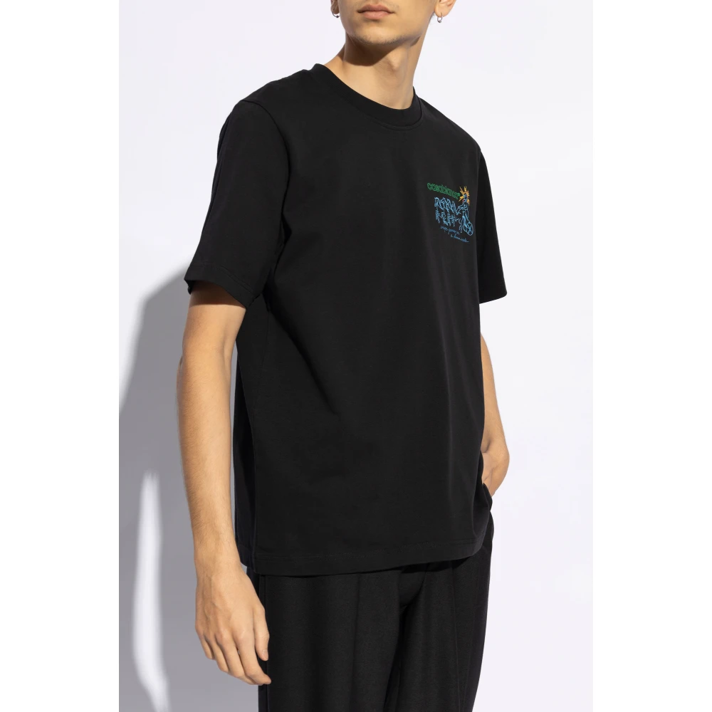 Casablanca Geprint T-shirt Black Heren