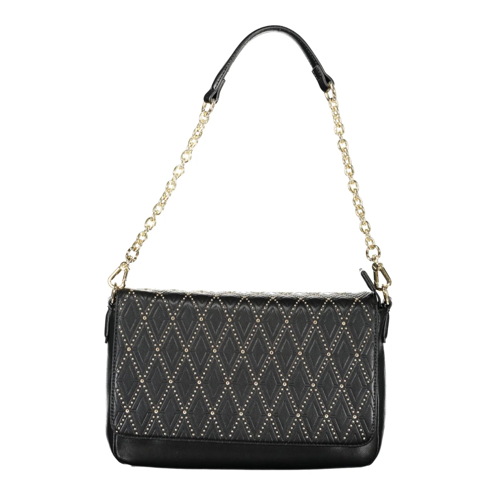Valentino by Mario Valentino Zwarte Schoudertas met Kettingriem Black Dames