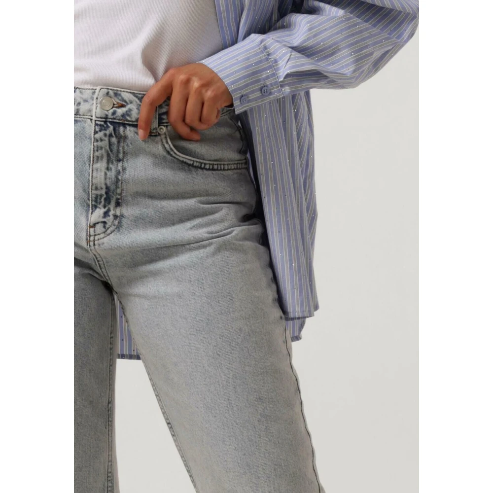 NEO NOIR Blauwe Wide Leg Jeans Simona D Blue Dames
