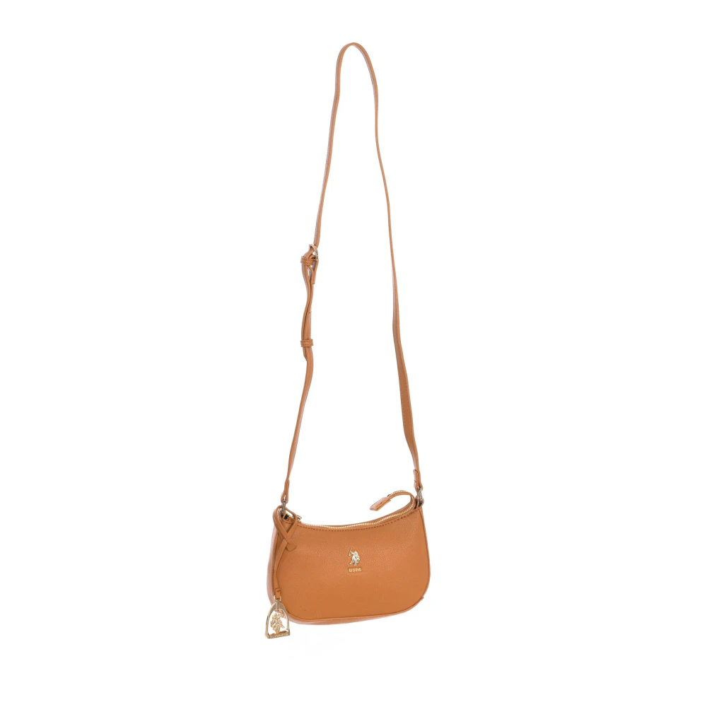 U.s. Polo Assn. Women's Brown Crossbody Bag With Zipper Closure - Cross Body Bags - One Size - Bags