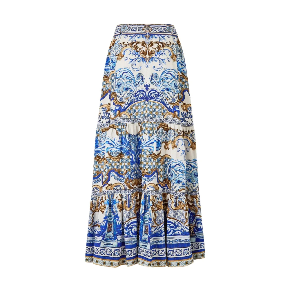 Camilla Hoge Taille Gelaagde Rok Azul Adventures Blue Dames