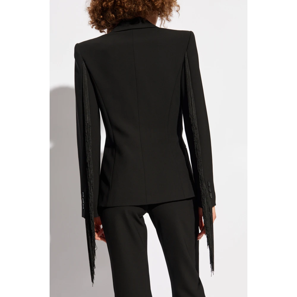 Moschino Blazer met Gesloten Revers Black Dames