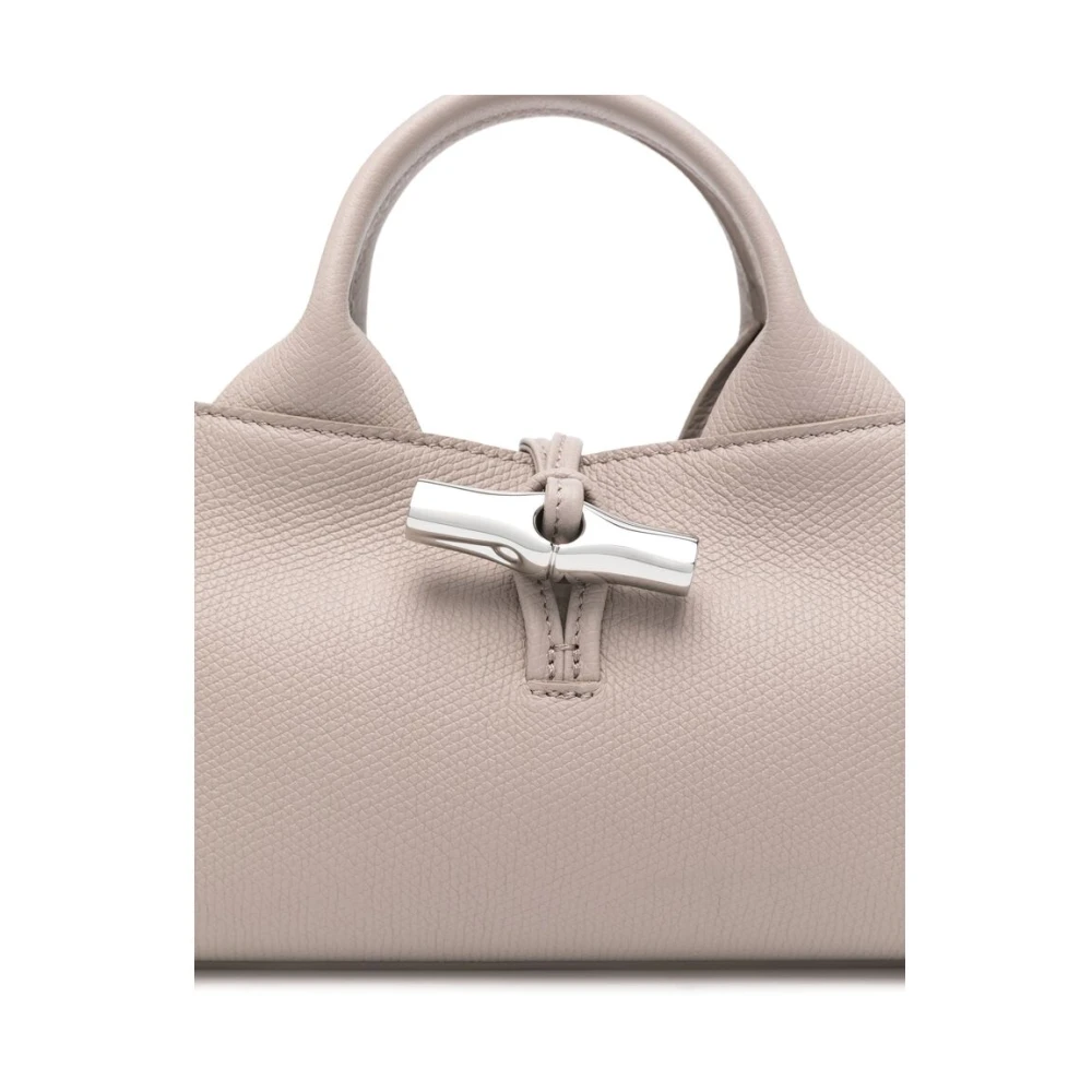 Longchamp Amandel Beige Kalfsleren Handtas Beige Dames