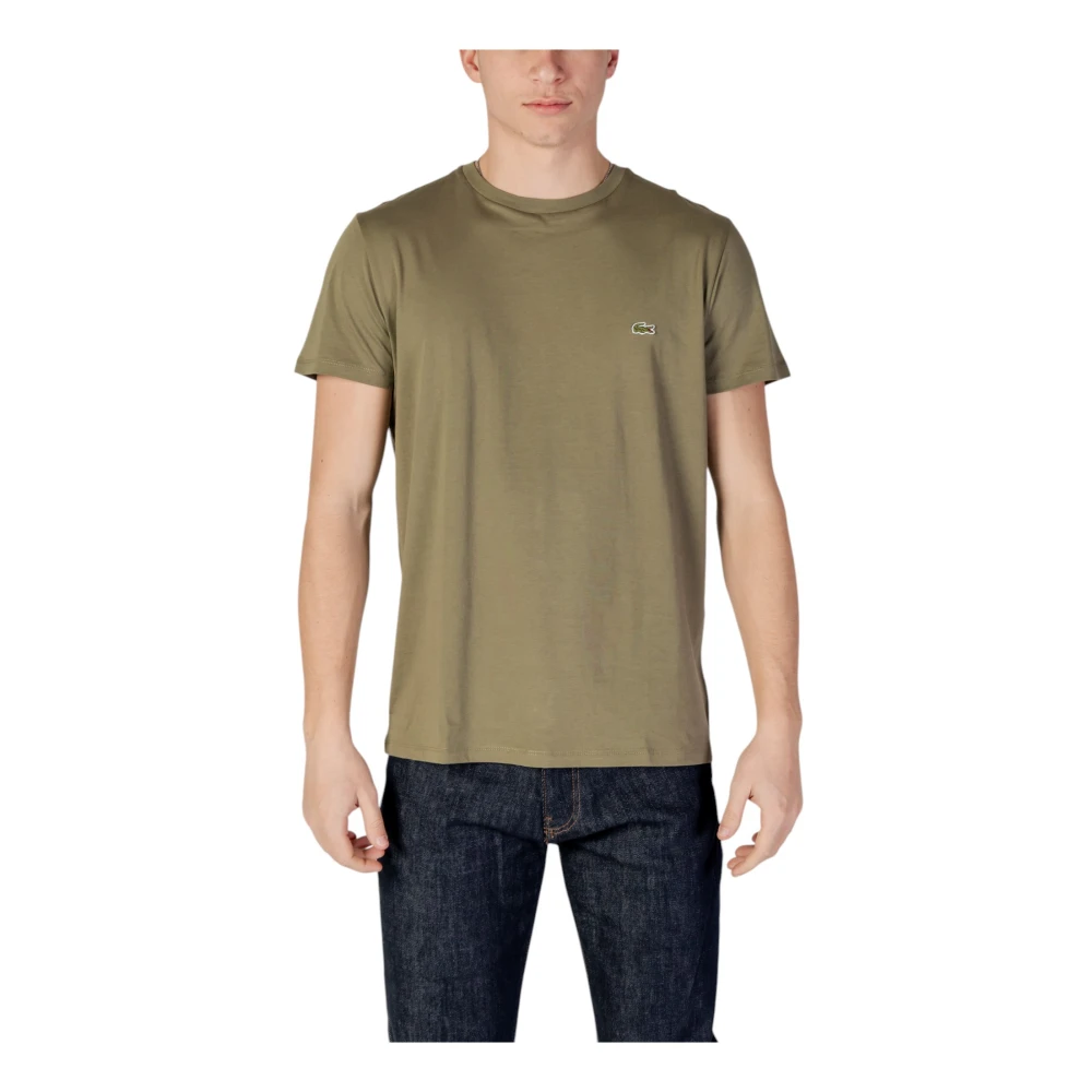 Lacoste Groene Katoenen T-shirt voor Lente Zomer Green Heren