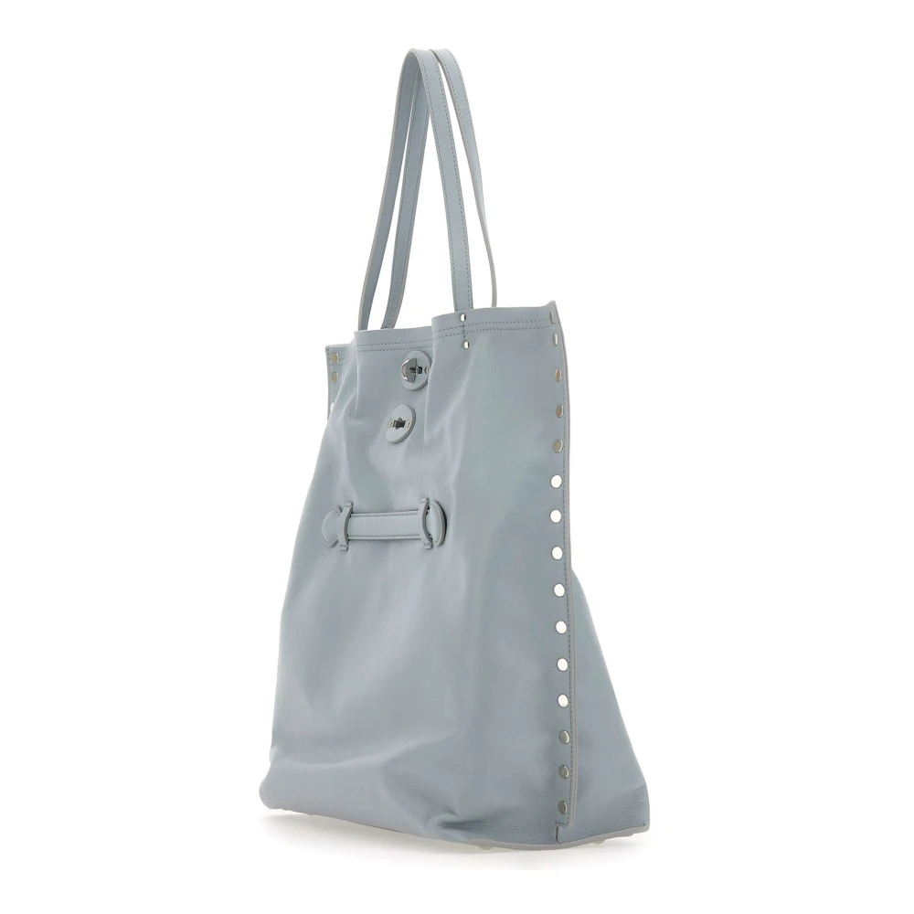 Zanellato Blauwe Leren Mediatas met Studs Blue Dames