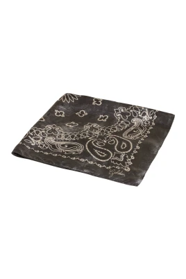 Foulard Paisley Print Silk