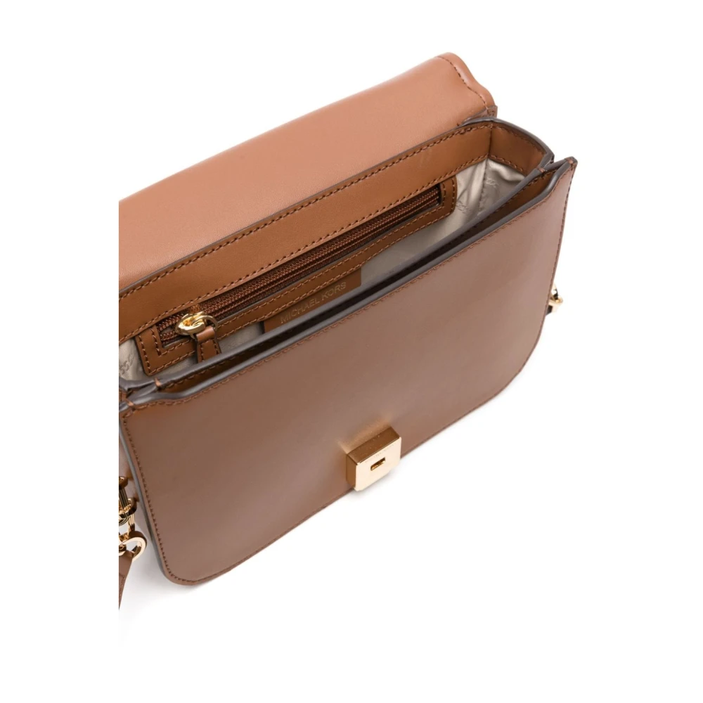 Michael Kors Bruine leren schoudertas Brown Dames