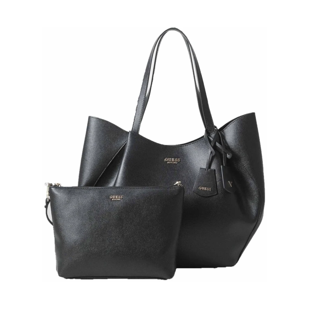 Guess Unisex Nero Borsa Amorette 2 In 1 Tote Universal - Immagine 5
