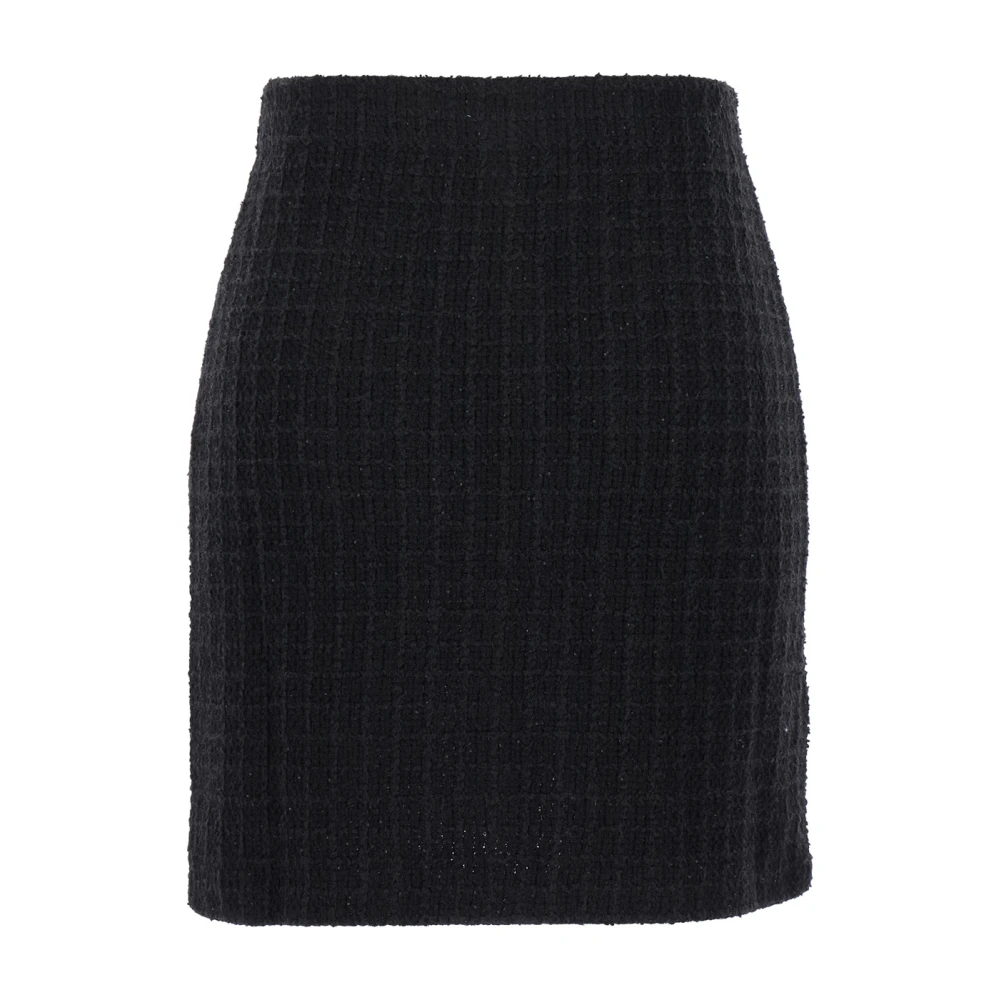 Self Portrait Zwarte Juweelknoop Gebreide Minirok Black Dames